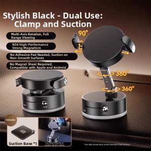 caibeike | Magnetic Suction Universal Car Phone Mount 360 Degrees Rotatable Adjustable