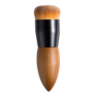 MOOBOCLER Foundation Brush round Flat Head Soft Bristle No Trace No Powder Eating Makeup Brush Short Handle Wooden Handle