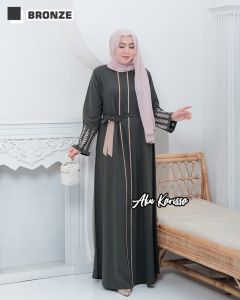 Nurisya Abaya Dress Variasi Lengan Bordir Yg Super Cantik Dan Mewah Dress Aku Karissa Terlaris Yg Lagi Best Seller