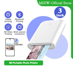 Mi Pocket Photo Printer Fun Print 15 วินาที ภาพวิดีโอ AR การพิมพ์บลูทู ธ ไม่จำเป็นต้องใช้ WIFI เชื่อมต่อได้หลายเครื่องพร้อมกัน Photo paper 10/50 sheets