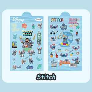 Sticker Disney Cartoon No White Edge Ultra-Thin Stitch Baby Stick-Ons Creative Decoration for Notebook Mobile Glass Water Cup Guitar