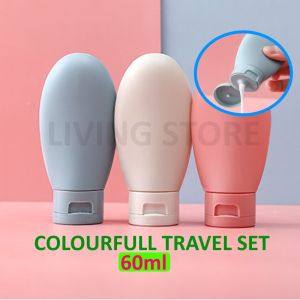 LIVING STORE 3in1 PP Soft Tube Empty Portable Travel Pack Tubes Squeeze Cosmetic Containers Cream Lotion Shampoo Plastic Bottle