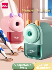 deli | Portable Durable Multifunction Children Hand-crank Pencil Sharpener