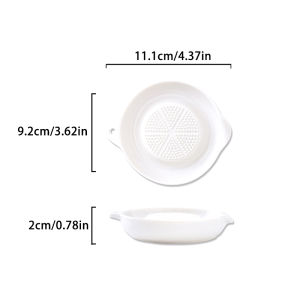 White Ceramic Portable Ginger Grater Hand Grinder Garlic Masher Kitchen Tool Simple Style Porcelain Carrot Grinding