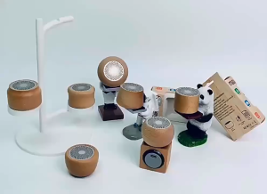 ลำโพงคอมพิวเตอร์ WOOD NINI แบบพกพา ดีไซน์ไม้ พร้อมปลั๊ก 3 พิน