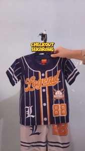 SETELAN BAJU ANAK KARAKTER BASEBALL LEGEND BAHAN PREMIUM USIA 1-4 TH.