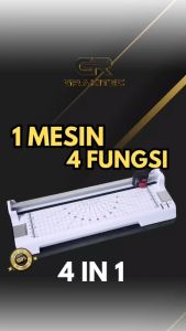Grakitec Mesin Laminating A4/F4 (4in1) 230mm (Bisa Laminating Panas dan Laminasi Dingin untuk KTP Ijasah KK Sertifikat Akte Kelahiran)