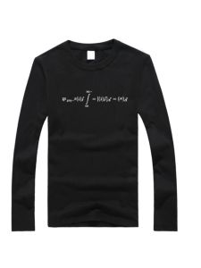 Áo Thun Tay Dài Cotton Nguyên Chất in Công Thức Toán Học Biến Đổi Fourier Tay Dài Thường Ngày Mùa Thu Thoáng Khí Thoải Mái