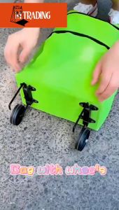 Portable Shopping Bag with Wheels/Bag Beli-belah Mudah Alih dengan Roda