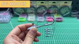 MrLurion 3.5g 5g 7g 10g 14g 20g Fishing hook Rigging jig head hook set soft worm grub lure bait hook fishing tackle set