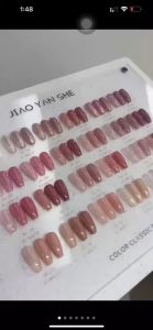 Set sơn gel thạch nhũ Vandonnie 24 màu tặng kèm bảng mầu làm móng tay nail