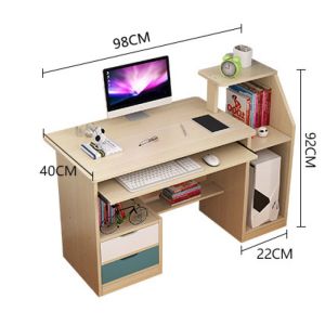 Bewell Computer Table for Desktop Study Table Home Office Desk Office Table with Shelf