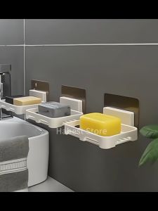 Drain Soap Box Soap Box Bathroom Drain Soap Holder Wall Mounted Soap Rack Drain Rack