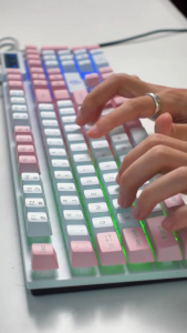 Bàn Phím Giả Cơ K500 LED RGB Rainbow 104 Phím Fullsize Gõ Êm Chống Nước Dùng Cho PC Laptop