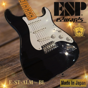 ESP Edwards E-ST-ALM – Black Made In Japan with gig Bag