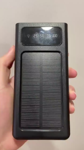 Solar Power Bank Super large10000mAh Milliampere Mobile Power Bank Ultra-thin Built-in Cable Holder