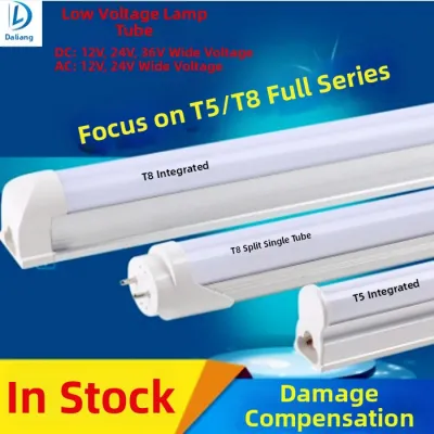 Low Voltage 1.2m LED T5/T8 Tube 12V 24V Solar Powered Boat RV Daylight Lamp Tube High Efficiency Long Life Span Lighting Source