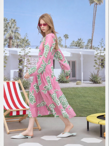 Juicy Couture | Leisure Chiffon Resort Floral Print Dress