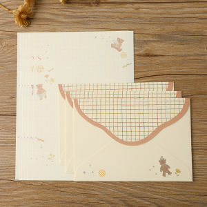 Creative A5 Size Japanese Style Elegant Envelope Set with Cute Cartoon Cat Letter Paper Writing Letters Stationery Kit
