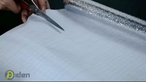 Self-Adhesive Waterproof Oil-Proof High Temperature Resistance Aluminum Foil Wallpaper Sticker with Orange Peel Pattern for Counter Top Drawer Liner Stove Shelf Kitchen Home Decor