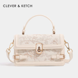 Retro Embroidered Square Bag Womens Crossbody Handbag Contrast Color 2025 New High-End Sensation Fashionable Small Bag