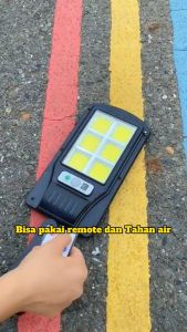 Lampu sensor gerak BK-818-6 50 W dengan Sensor Gerak + Remote COB dengan menggunakan tenaga surya-Ma