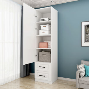 Economic Single Door Wardrobe European Style Home Use Simple Narrow Cabinet Children Storage Rack Balcony Cabinet Beauty Salon Change Cabinet