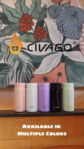 CIVAGO (7oz/210ml)Mini Vacuum Flask 316 Stainless Steel Cute Portable Pocket Water Bottle For Women Stylish Compact Design