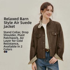 INMAN | Retro Loose-fit Color-blocked Womens Coat