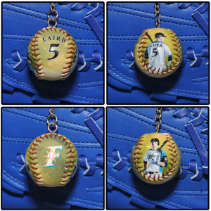 Hokkaido Ham Fighter Keychain Player Photo Baseball Fan Dango Shuusaku NPB BF Brand Sports Collectible Keyring Pendant