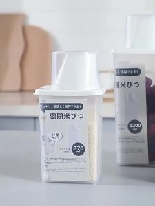 1/2Pcs Japanese Style Grain Jar Kitchen Insect Proof and Moisture-proof Storage Box for Sealed Storage of Miscellaneous Grains