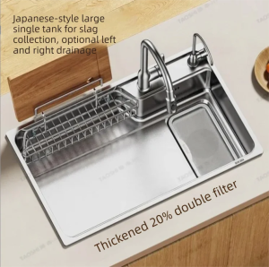 TAOSHI | Single Bowl Kitchen Sink 304 Stainless Steel 4mm