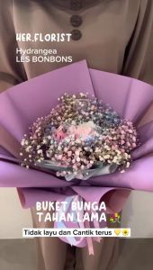 HER.FLORIST -NEW DESIGN [HYDRANGEA] LES BONBONS HYDRANGEA BOUQUET /Buket Bunga Sabun HYDRANGEA & Bunga Kering