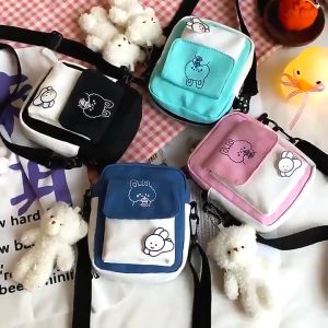 Túi vải đeo vai thỏ con và cốc trà sữa (không kèm móc thú bông) LILA TTHOCON593