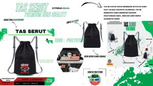 Tas Serut Fashion Pria & Wanita: Tas Olahraga Anti Air & Tas Serbaguna Organizer