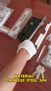 Corona Stainless Steel Mortise Lockset with Backplate Entrance Door Lock for Security and Safety.