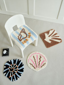 MoYu Anti-Slip Flocking Chair Pad Office Sitting Cushion Winter Student Cool Seat Pad Unusual Shape Pad Modern Simple Style Polyester Fiber