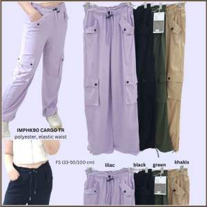 Celana Jogger Wanita Murah Import (IMPHK90 Cargo Trouser 3 Warna)