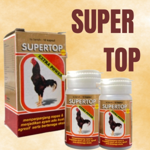 SUPER TOP NEW 10 KAPSUL - Penambah Stamina & Tenaga Ayam Jago Super Strong Ayam Aduan