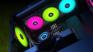 CORSAIR iCUE AF120 RGB SLIM 120mm PWM Fluid Dynamic Bearing Fan Twin Pack: White & Black Options