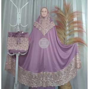 Mukena Marissa Lavender dewasa kado mahar hantaran seserahan pengantin mewah jumbo exlusive