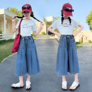 Culotte Denim Pants Wide Leg Loose Capri