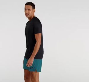 Hoka One One Performance Running Shirt / kaos baju olahraga Lari Running Joging Gym Fitnes - HItam Navy Pria Wanita