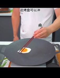 SB กระทะปิ้งย่างเกาหลี ทรงแบน ขนาด 28/30/32/34/36/38/42CM ถาดปิ้งย่าง เคลือบกันติด ย่างเนย/สเต็ก กระทะแบน