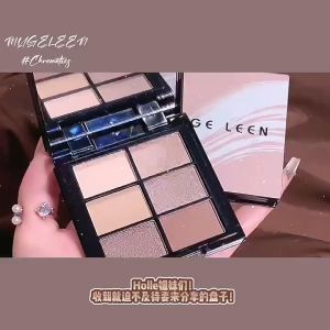 Chính Hãng Không trôi mãu - Bảng Phấn Mắt 6 Màu MUGE LEEN Tone Nâu Nude Có Nhũ Bắt Sáng Nhỏ Gọn Chống Thấm Nước Lâu Trôi Phù Hợp Trang Điểm Hàng Ngày