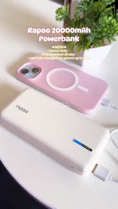Rapoo S2002X 20000mAh Powerbank 11W PD Fast Charging Powerbank Stylish and Cool Type C Power Bank Large Capacity 4 Output Powerbank Original for Huawei Samsung Xiaomi Poco Vivo Realme
