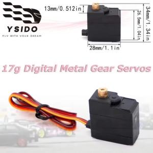 17g Digital Servos Micro Motor Servo with Metal Gears for 1/14 MJX Hyper Go 14301 14302 14303 16207 16208 16210 H16H H16E RC Car