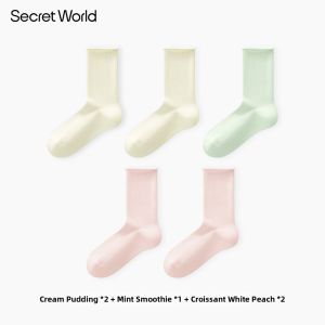 Secret World | Thin Breathable Cotton Antibacterial Odor-Resistant Antipilling Medium Socks