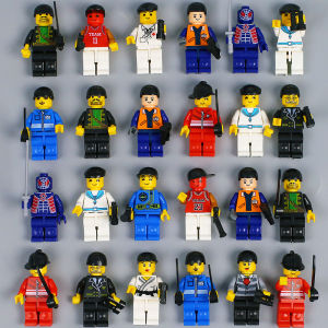 Cartoon Assemble Building Blocks Kids Compatible with Small Particles City Assembling Doll Boys and Girls Educational Toys