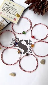 Gelang Tridatu Bali Bola Kristal Gelang Bali Gelang Khas Bali Bonus Liontin Kura Gold